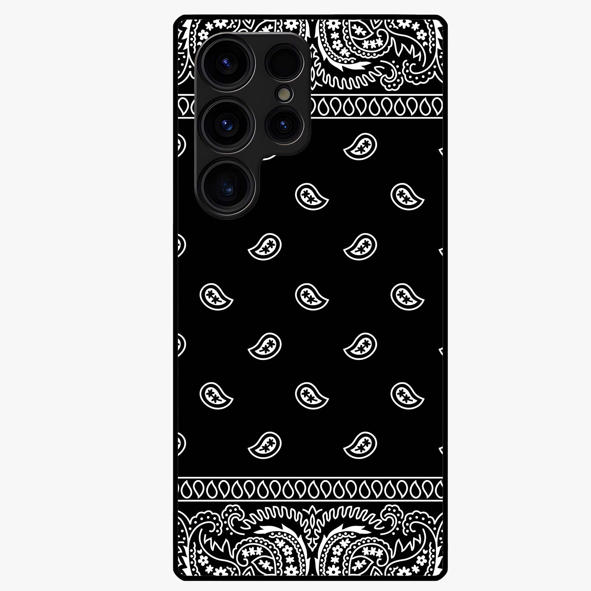 Retro Rebel Threads Glass Case showing flat back view with vintage street style artwork and glossy glass finish.