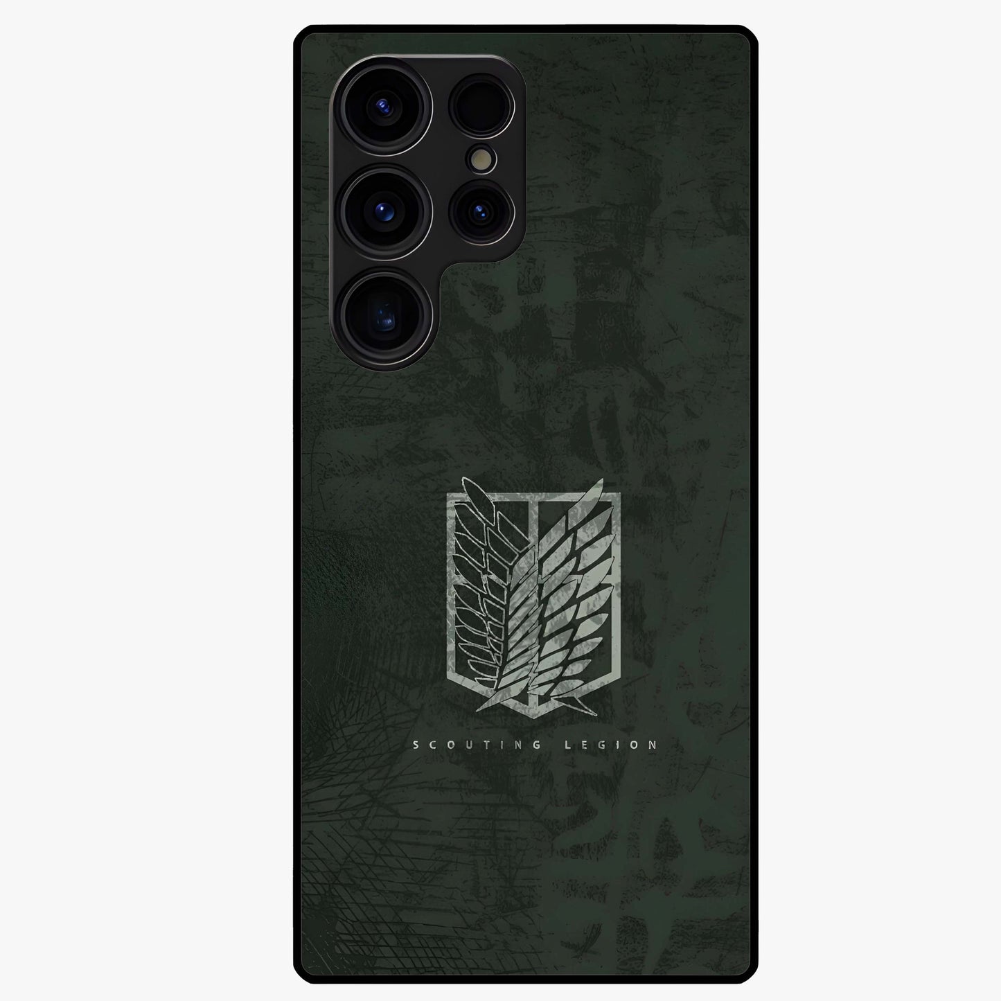 Wings Of Freedom Glass Case showing flat back view with symbolic wings artwork and glossy glass finish.