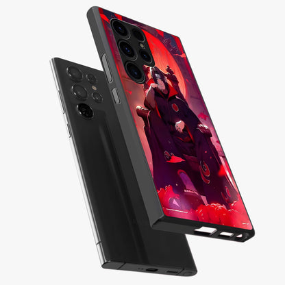 Blood Moon Sovereign Glass Case displayed in angled mockup highlighting dark celestial moon design and dramatic theme.