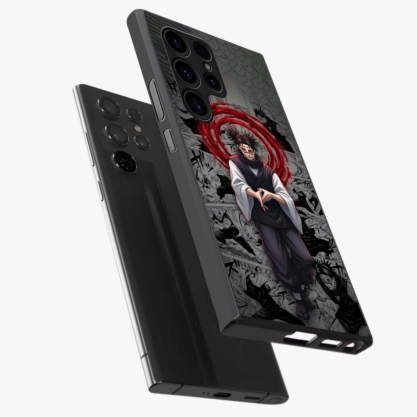 Cursed Ritual Ascension Glass Case displayed in angled mockup highlighting mystical ritual illustration with supernatural aesthetic.
