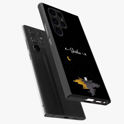 Silent Night Row Glass Case displayed in angled mockup highlighting peaceful evening design with dreamy night aesthetic.