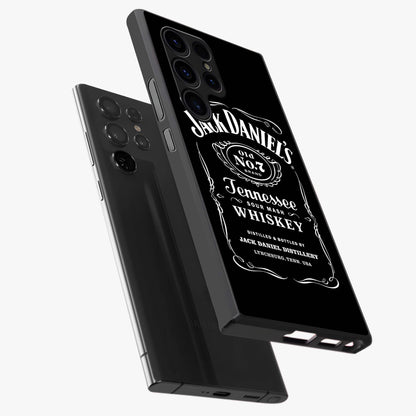 Vintage Whiskey Heritage Glass Case displayed in angled mockup highlighting retro beverage themed design with heritage aesthetic.