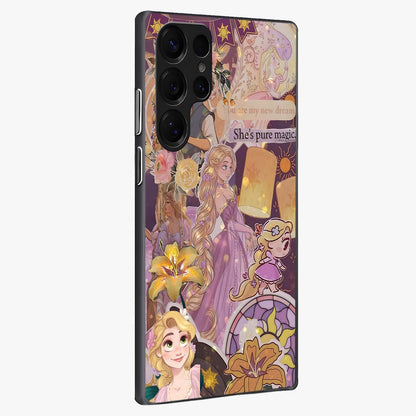 Magical Tangled Dream Glass Case upright view showcasing enchanting artistic artwork with dreamy fantasy theme.