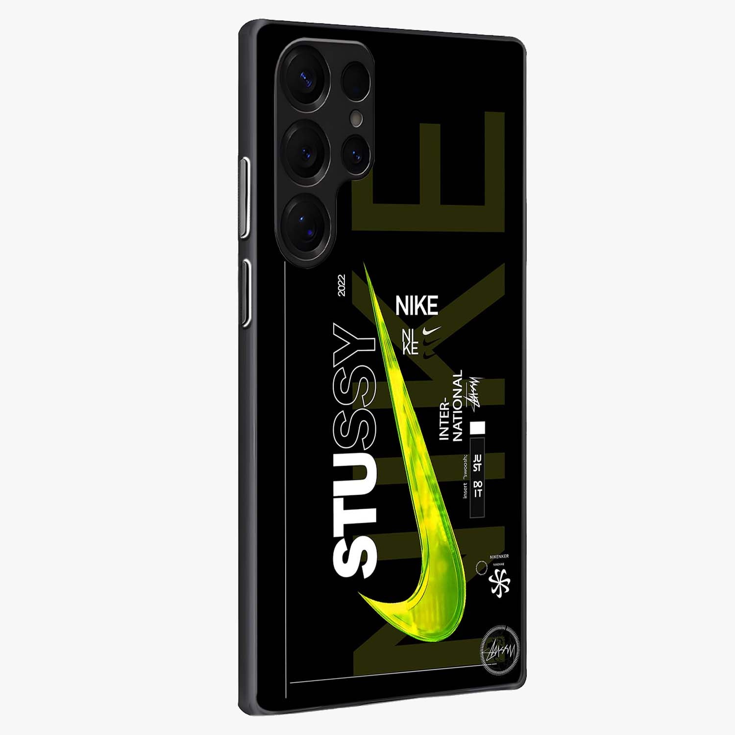 Neon Street Edition Glass Case upright view showcasing colorful neon artwork with modern street culture theme.