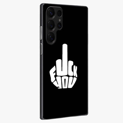 Rebel Mode On Glass Case upright view showcasing striking statement artwork with bold rebellious theme.