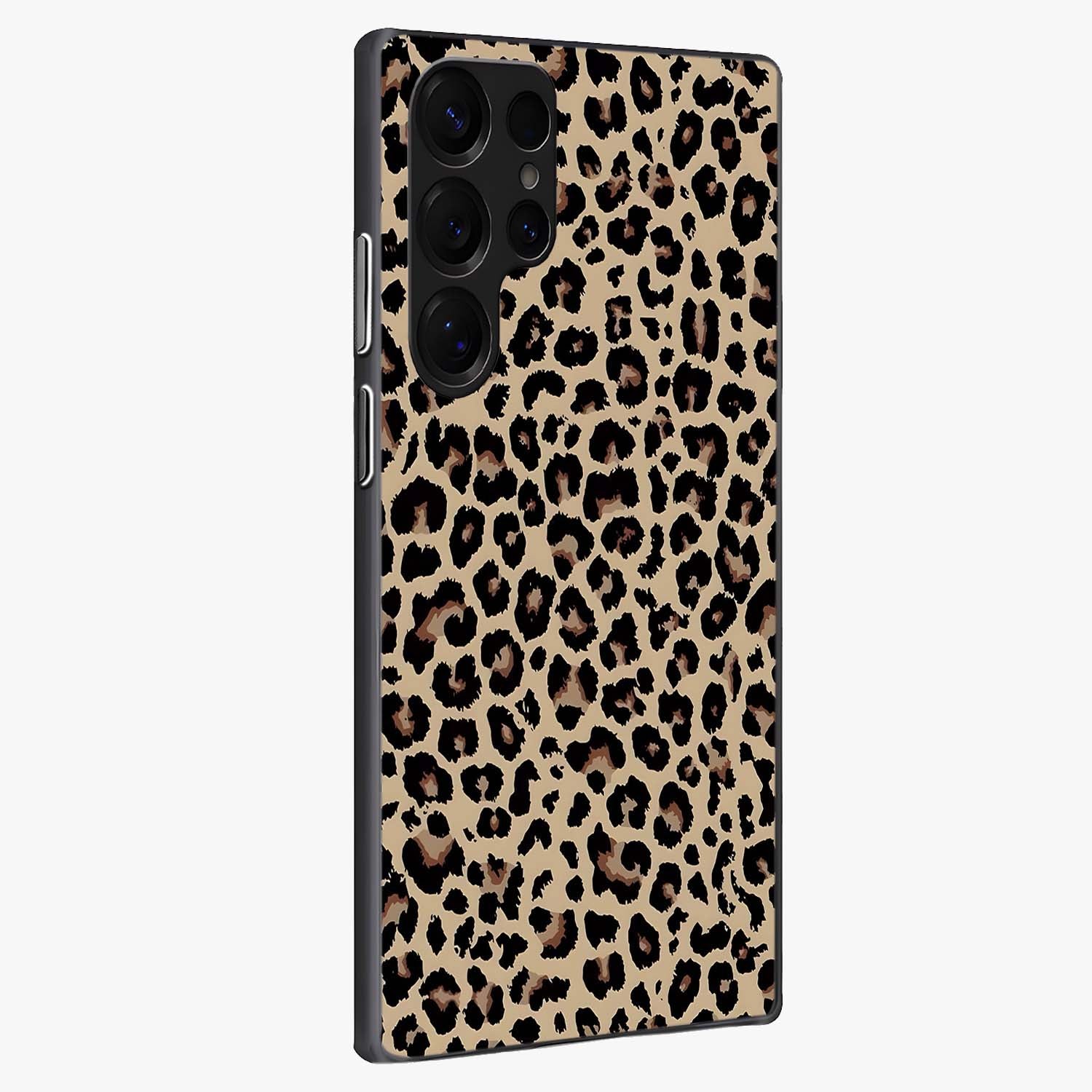 Savage Chic Pattern Glass Case upright view showcasing trendy decorative artwork with edgy fashion theme.