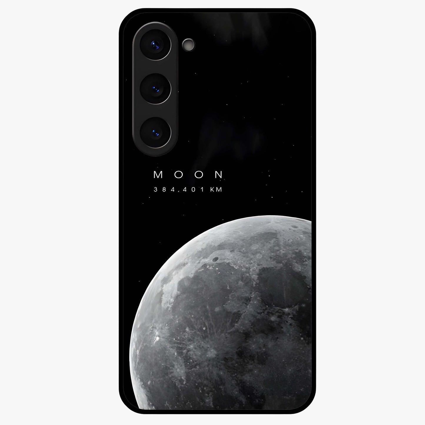 Cosmic Moon Glow Glass Case For Samsung Galaxy S23