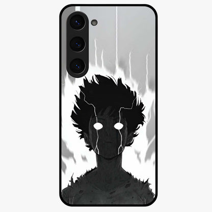 Awakened Inner Rage Glass Case showing flat back view with intense artistic artwork and glossy glass finish.