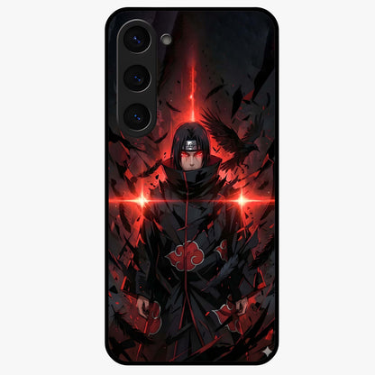 Focus Mode On Glass Case showing flat back view with bold motivational typography design and glossy glass finish.