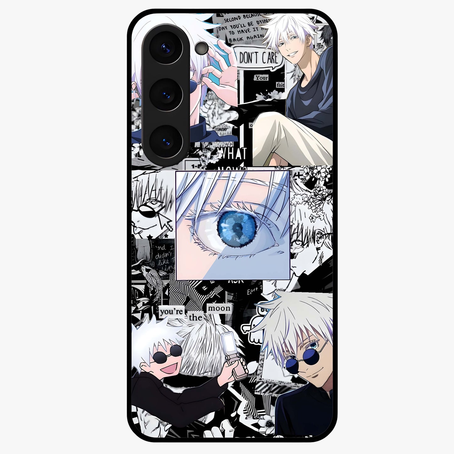 Infinity Sorcerer Chaos Glass Case showing flat back view with mystical sorcerer themed artwork and glossy glass finish.
