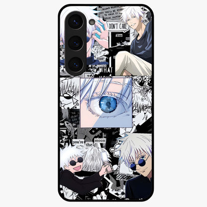 Infinity Sorcerer Chaos Glass Case showing flat back view with mystical sorcerer themed artwork and glossy glass finish.