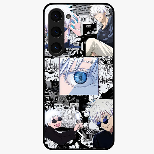 Infinity Sorcerer Chaos Glass Case showing flat back view with mystical sorcerer themed artwork and glossy glass finish.