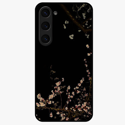 Petal Moon Light With Custom Name Glass Case showing flat back view with floral moonlight artwork and personalized name design.