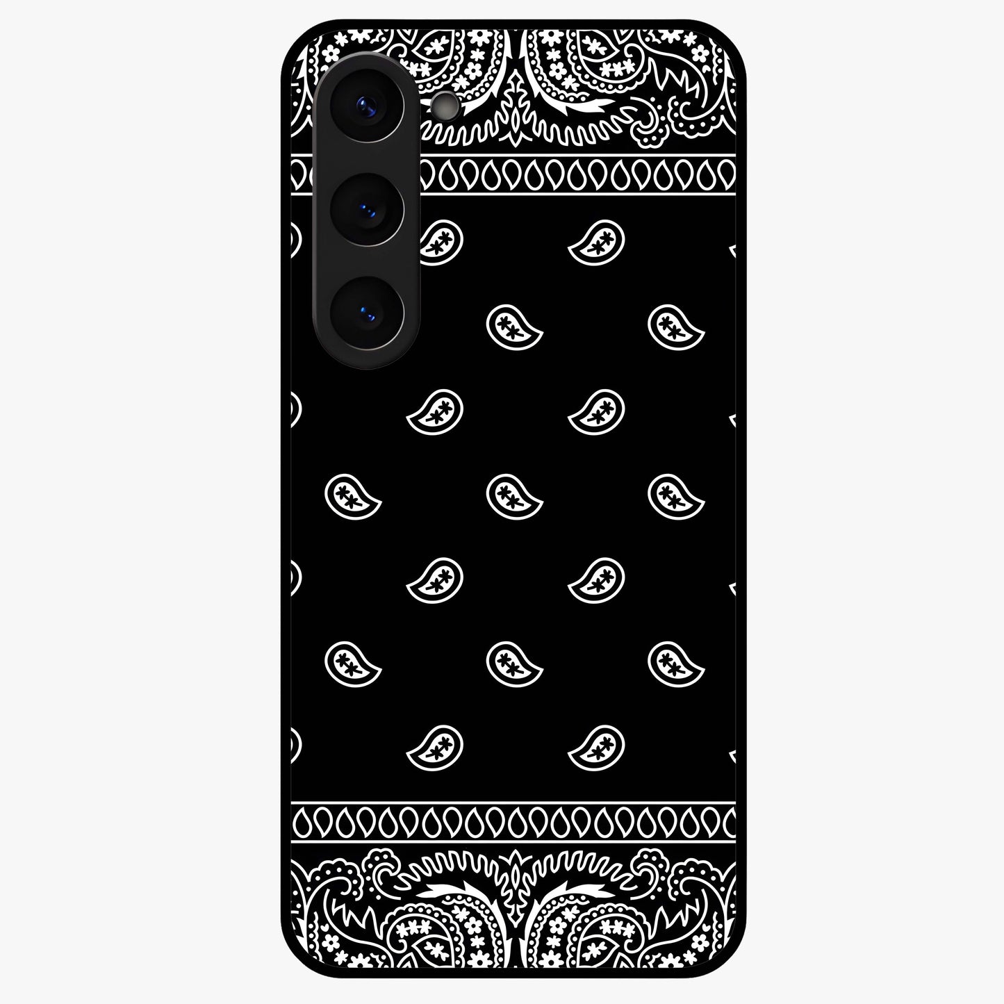 Retro Rebel Threads Glass Case showing flat back view with vintage street style artwork and glossy glass finish.