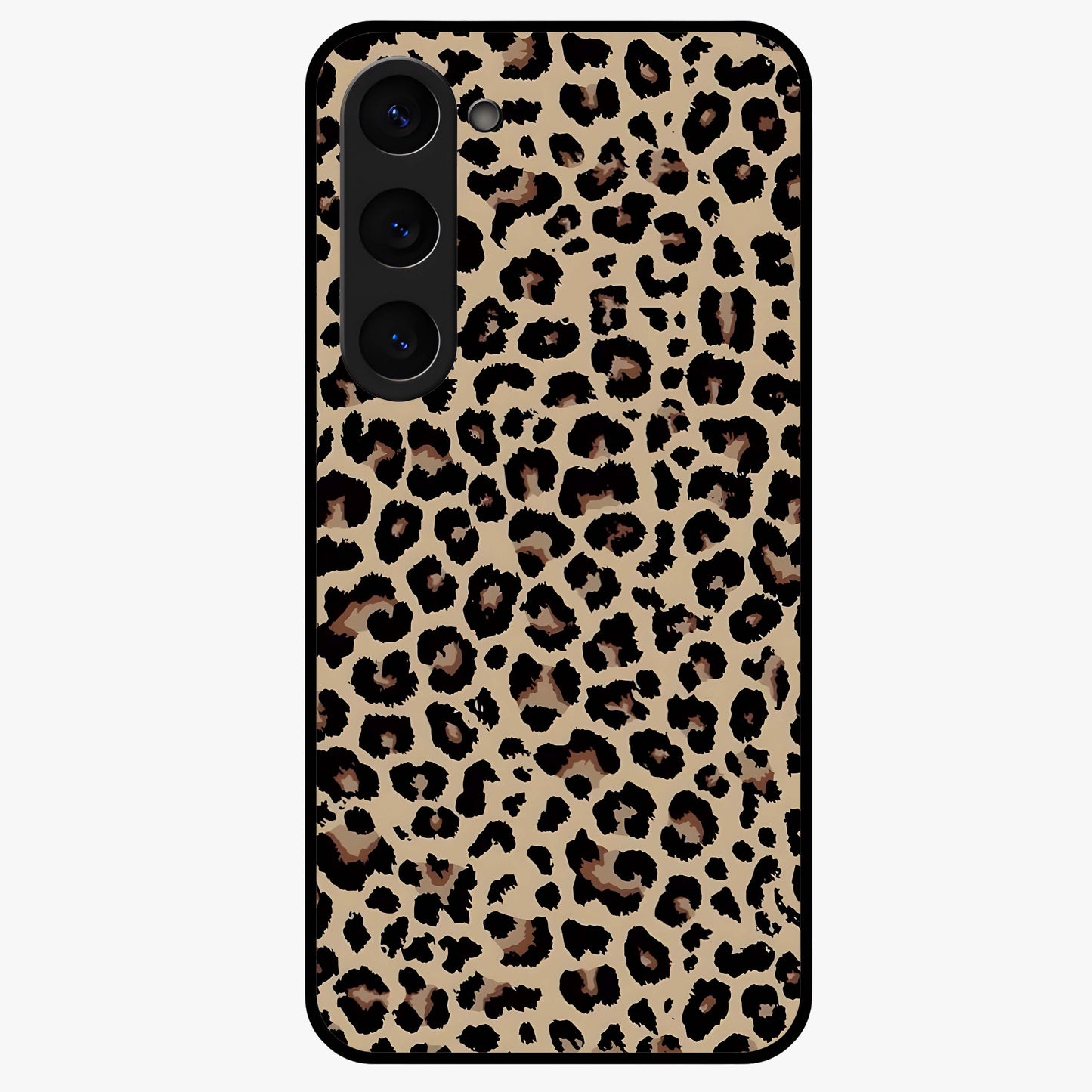 Savage Chic Pattern Glass Case showing flat back view with stylish patterned artwork and glossy glass finish.