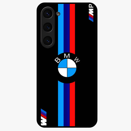 Turbo BMW Beast Glass Case showing flat back view with high performance sports car artwork and glossy glass finish.