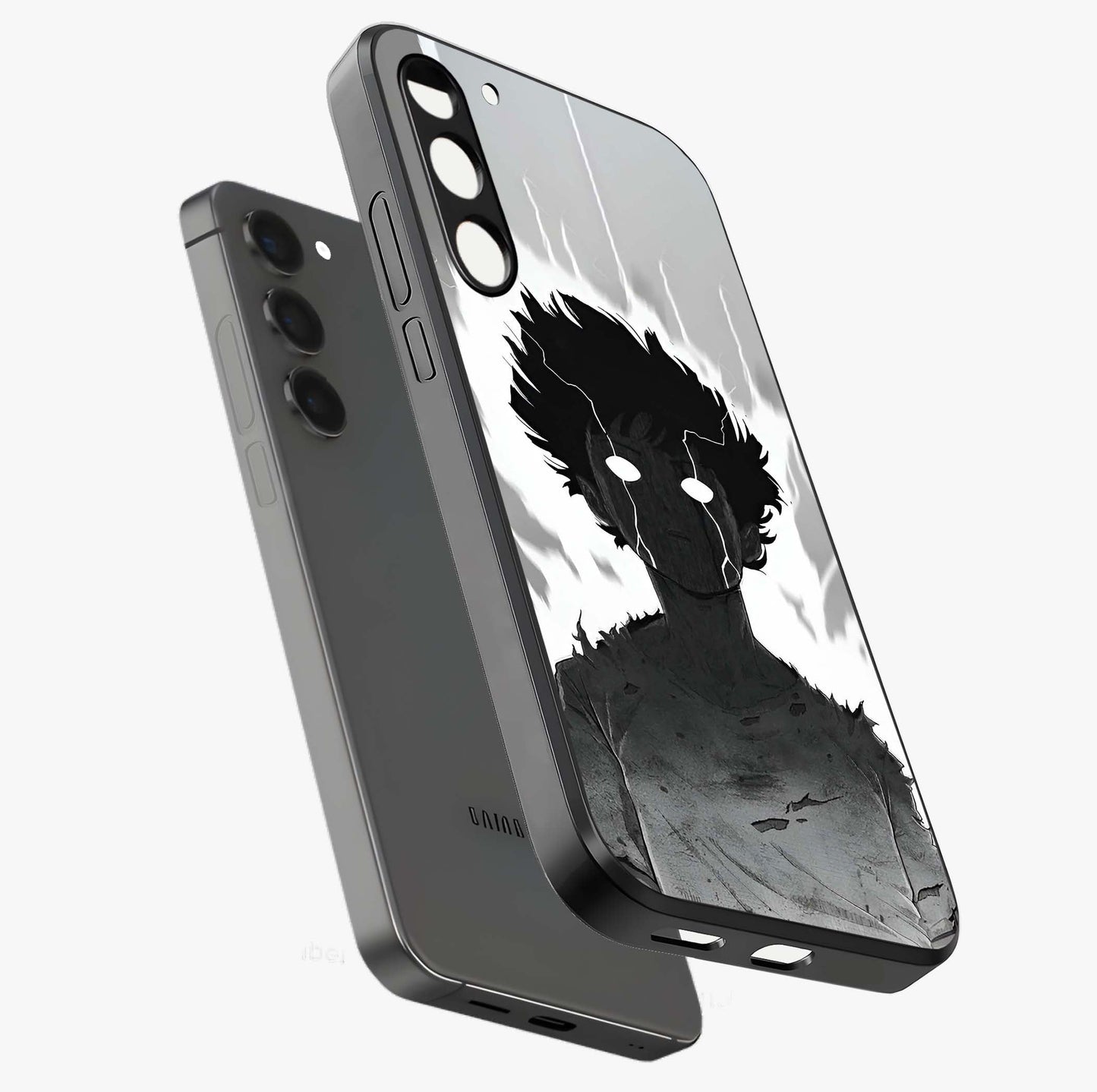 Awakened Inner Rage Glass Case displayed in angled mockup highlighting powerful graphic design and bold artistic theme.