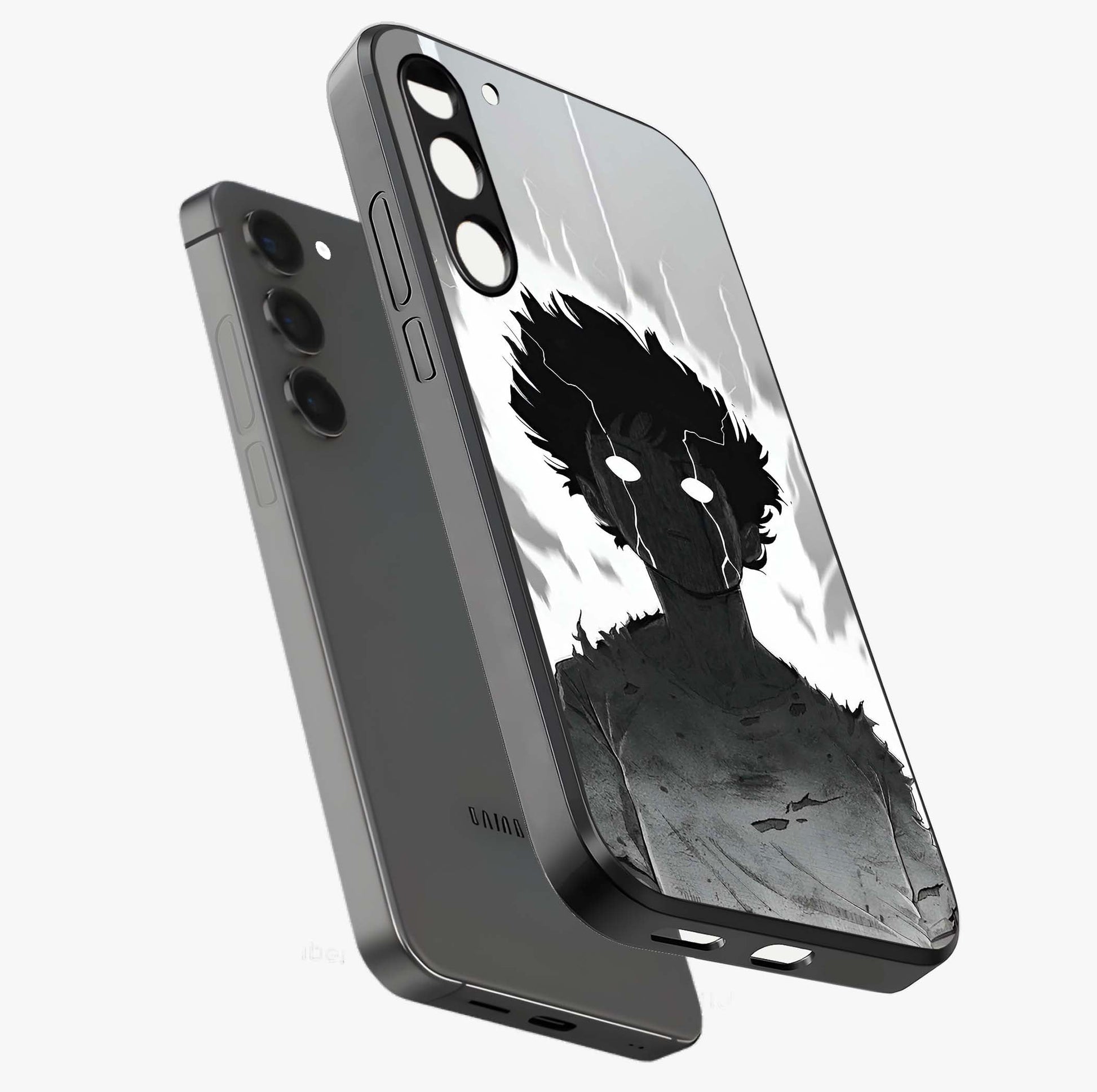 Awakened Inner Rage Glass Case displayed in angled mockup highlighting powerful graphic design and bold artistic theme.