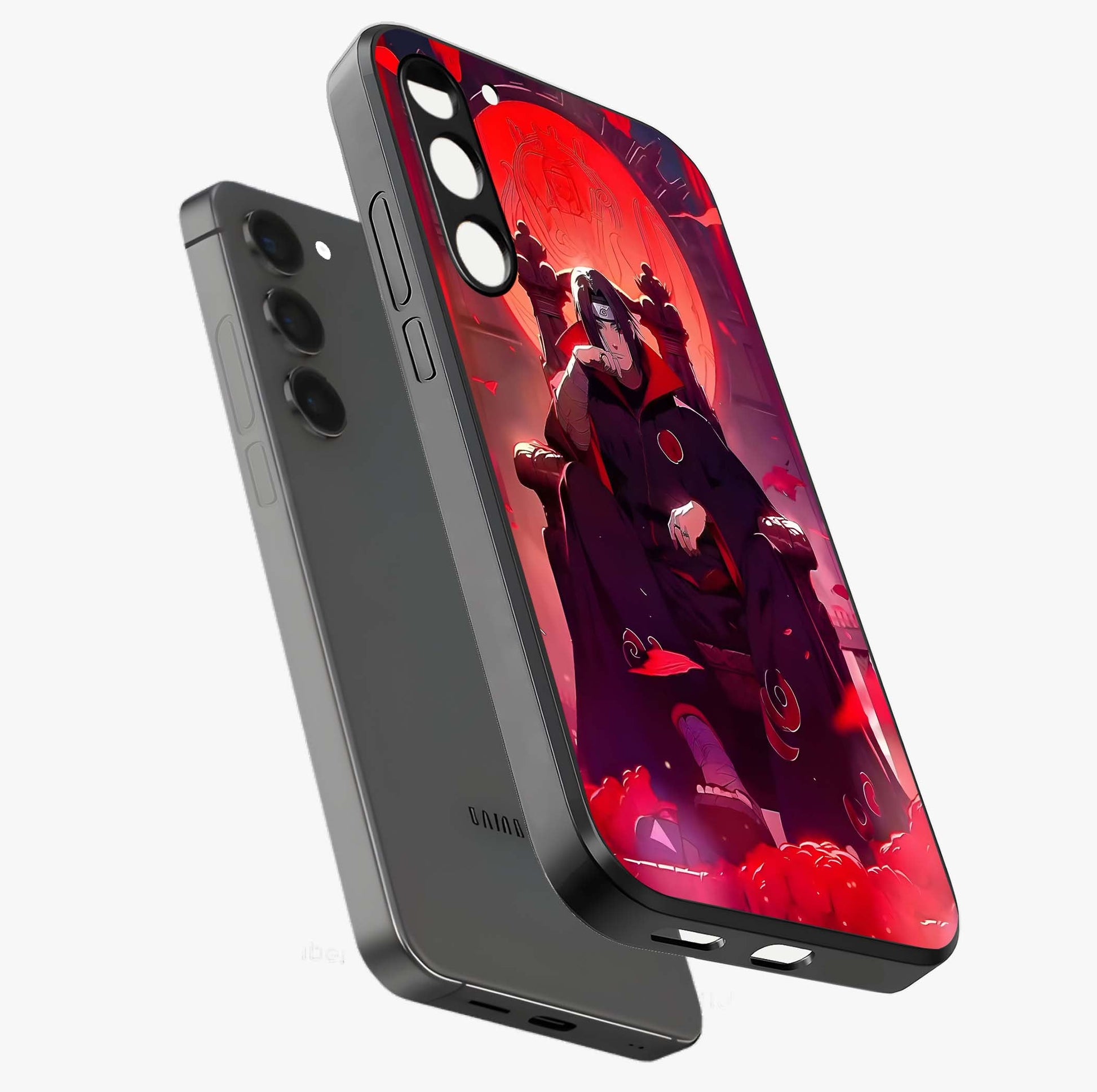 Blood Moon Sovereign Glass Case displayed in angled mockup highlighting dark celestial moon design and dramatic theme.