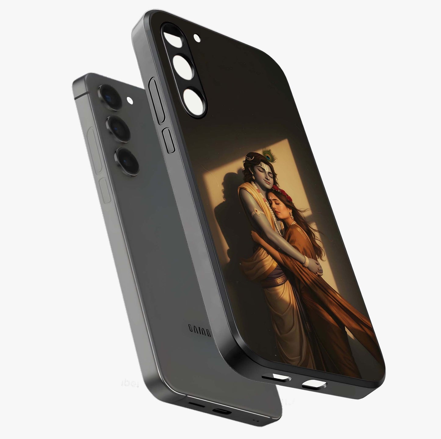 Divine Eternal Love Glass Case displayed in angled mockup highlighting elegant divine inspired design with peaceful aesthetic.