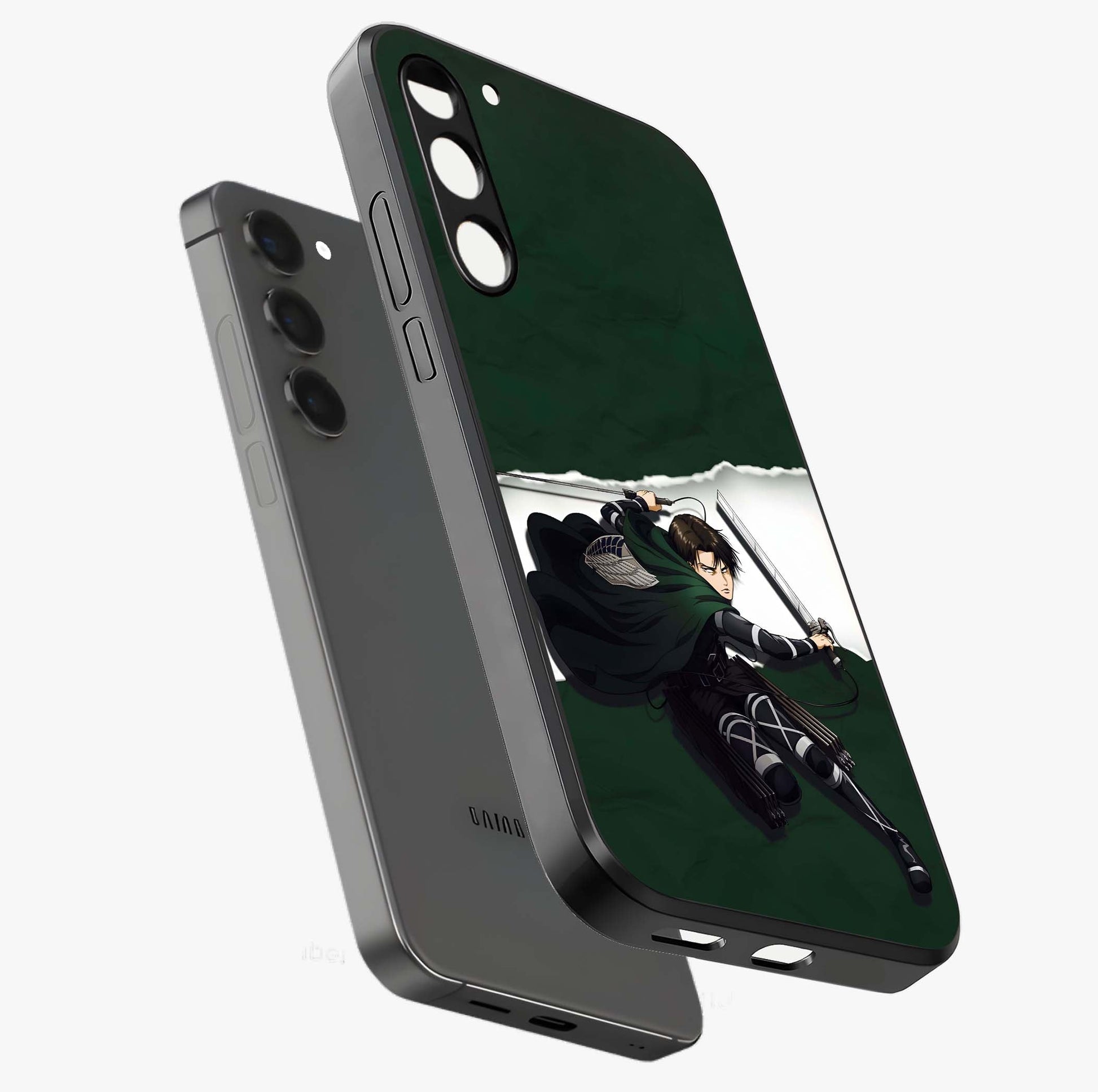 Emerald War Vanguard Glass Case displayed in angled mockup highlighting intense battle inspired design with emerald tone aesthetic.