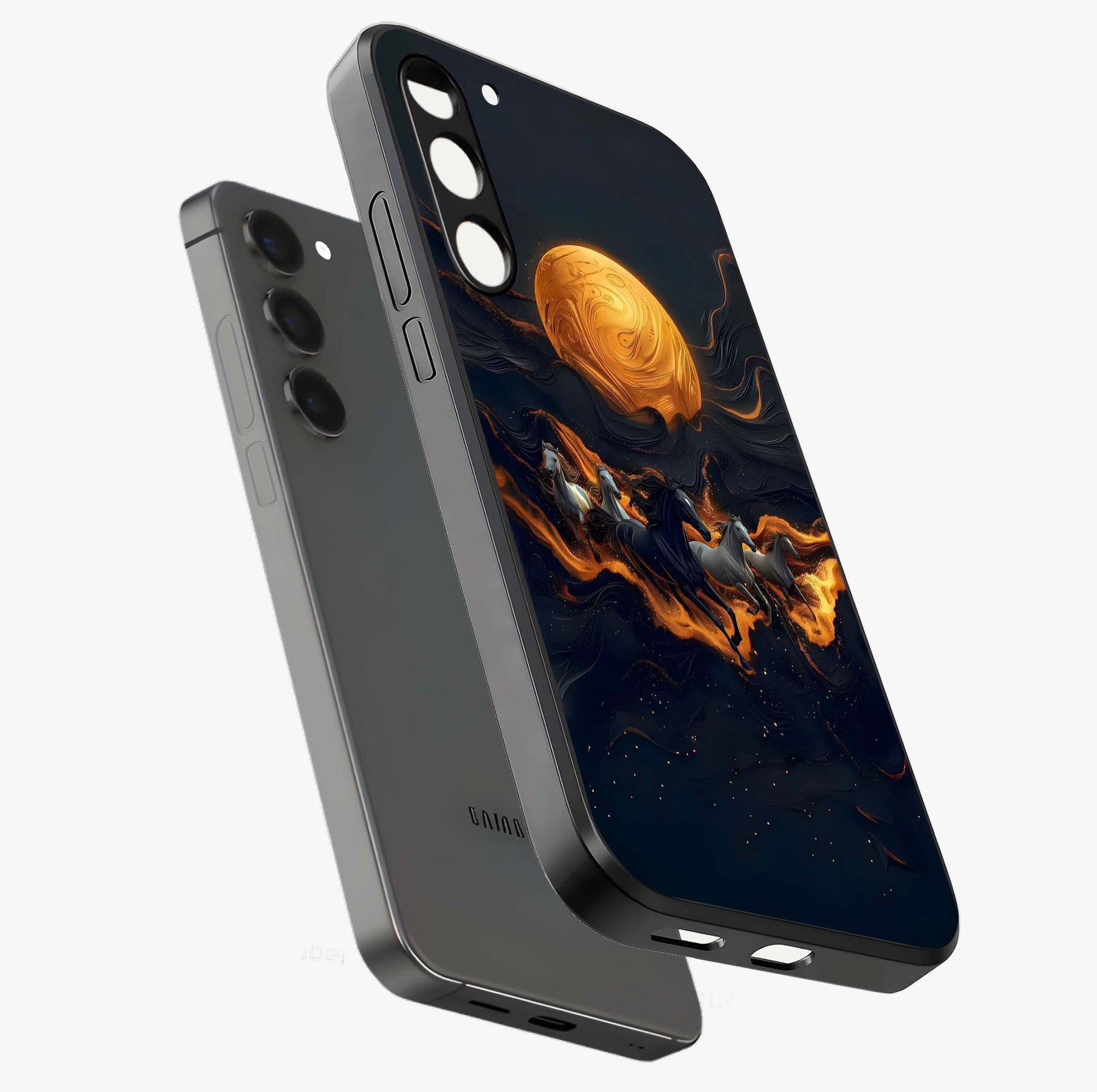 Golden Royal Heritage Glass Case displayed in angled mockup highlighting luxurious heritage design with golden aesthetic style.