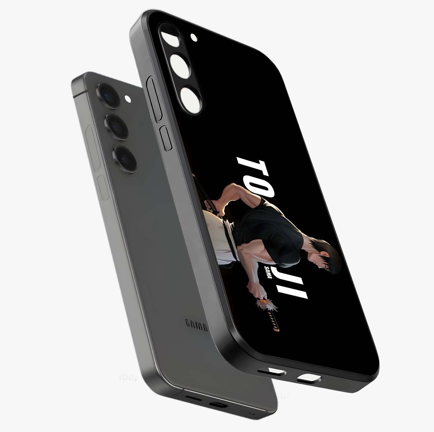 Midnight Blade Resolve Glass Case displayed in angled mockup highlighting powerful blade illustration with dramatic dark aesthetic.