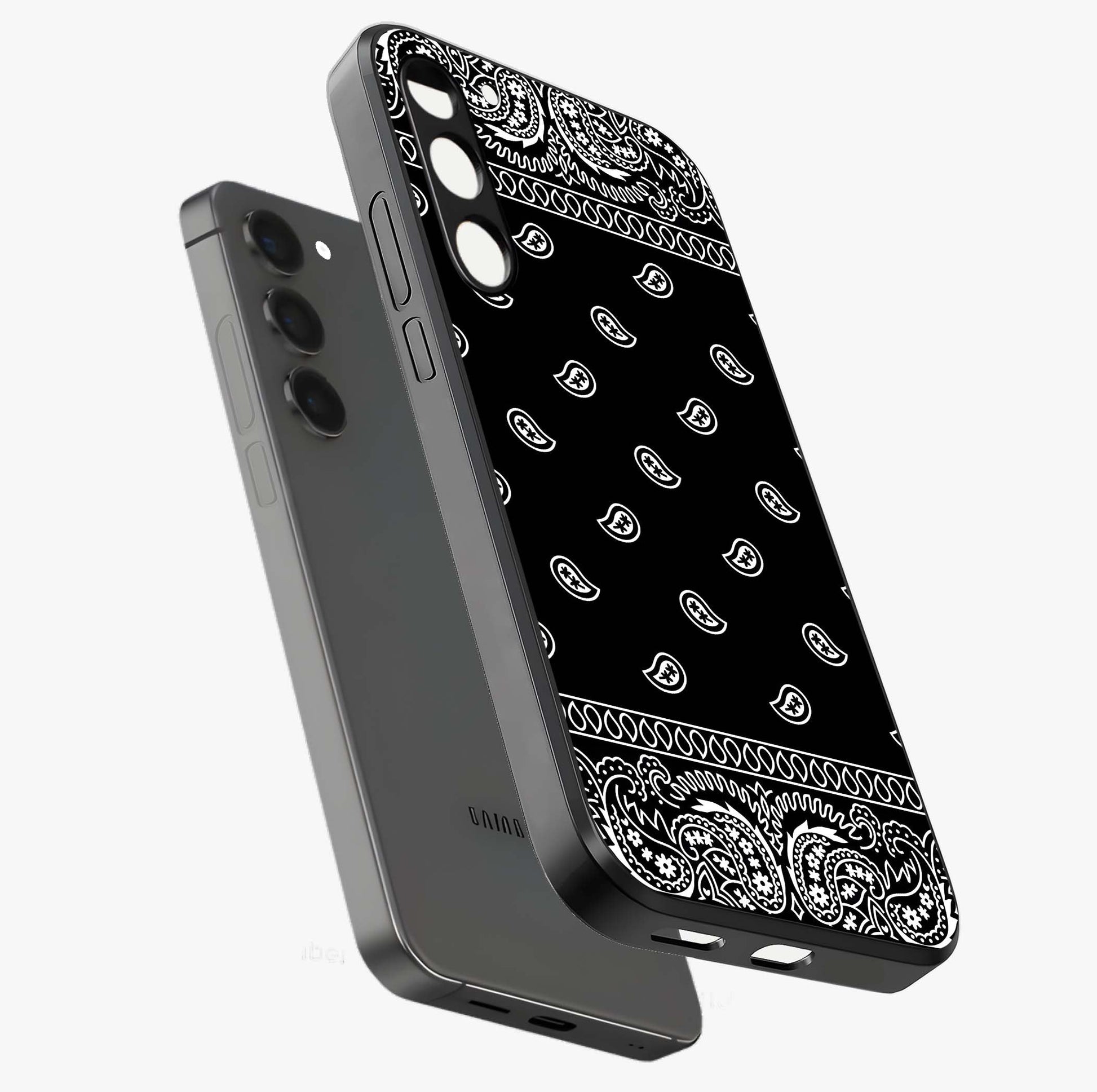 Retro Rebel Threads Glass Case displayed in angled mockup highlighting retro inspired graphic design with rebellious aesthetic.