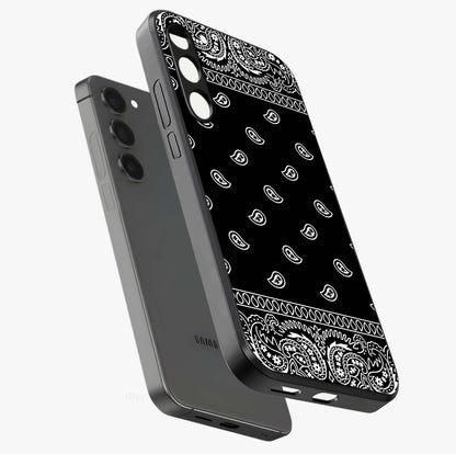 Retro Rebel Threads Glass Case displayed in angled mockup highlighting retro inspired graphic design with rebellious aesthetic.