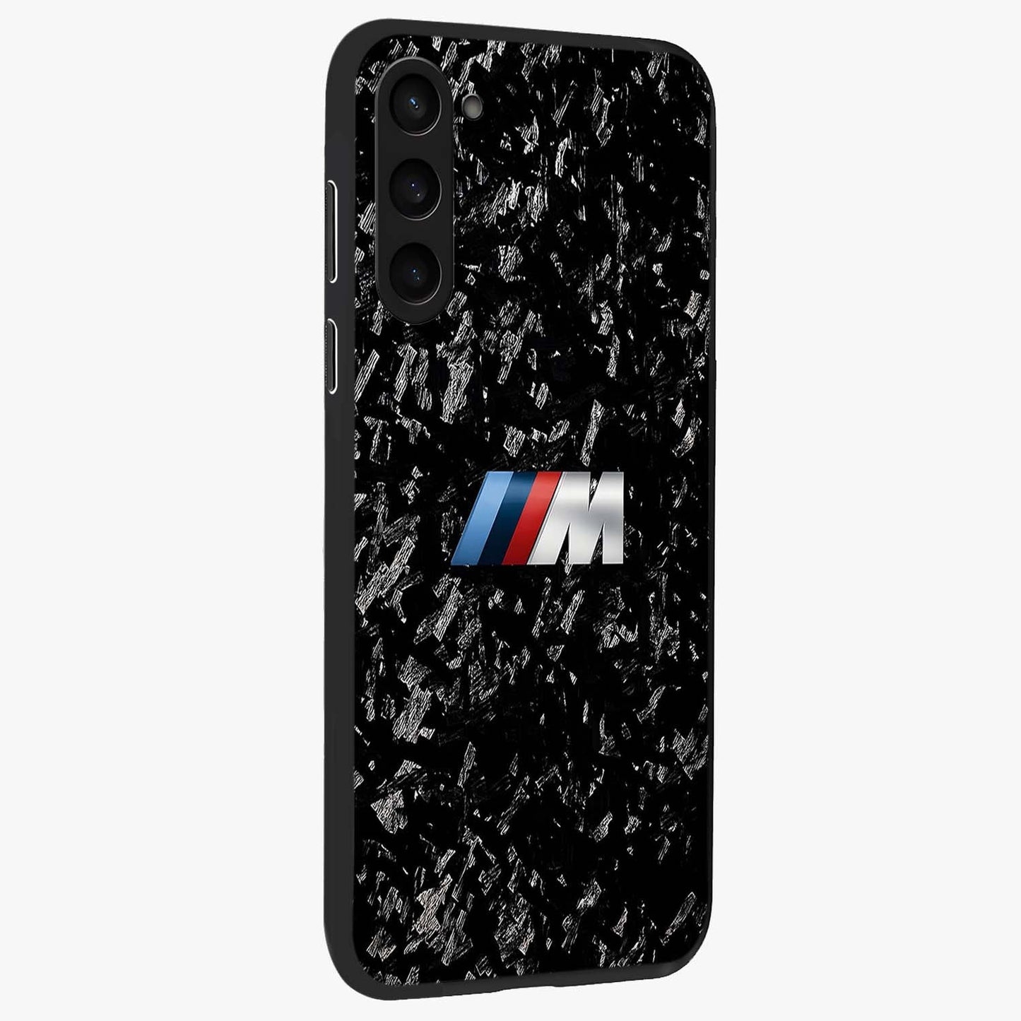 Carbon Speed Mark Glass Case upright view showcasing modern carbon speed graphic with bold automotive theme.