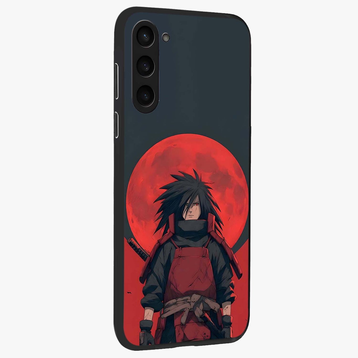 Crimson Moon Warlord Glass Case upright view showcasing powerful warlord artwork with dark celestial theme.