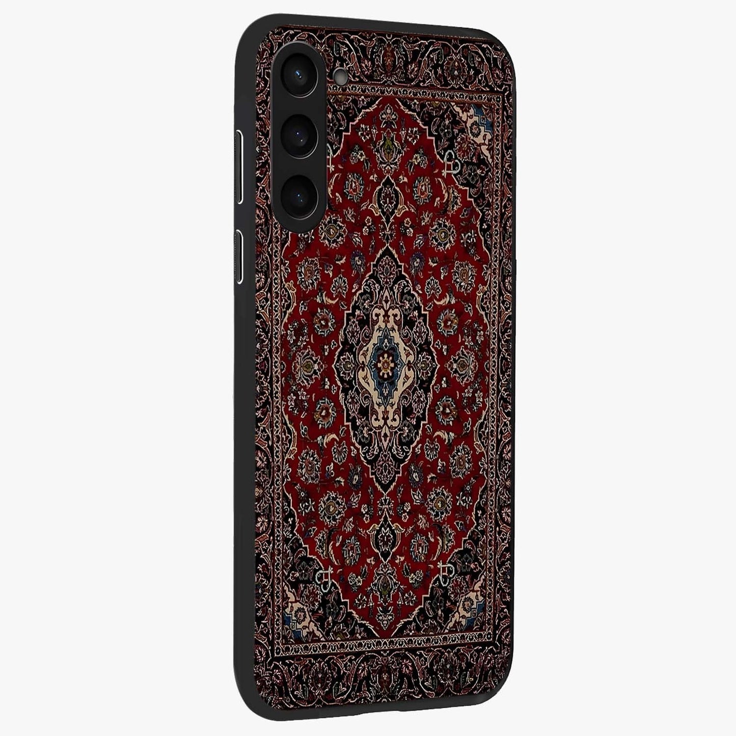 Heritage Carpet Royale Glass Case upright view showcasing detailed ornamental artwork with luxurious traditional theme.
