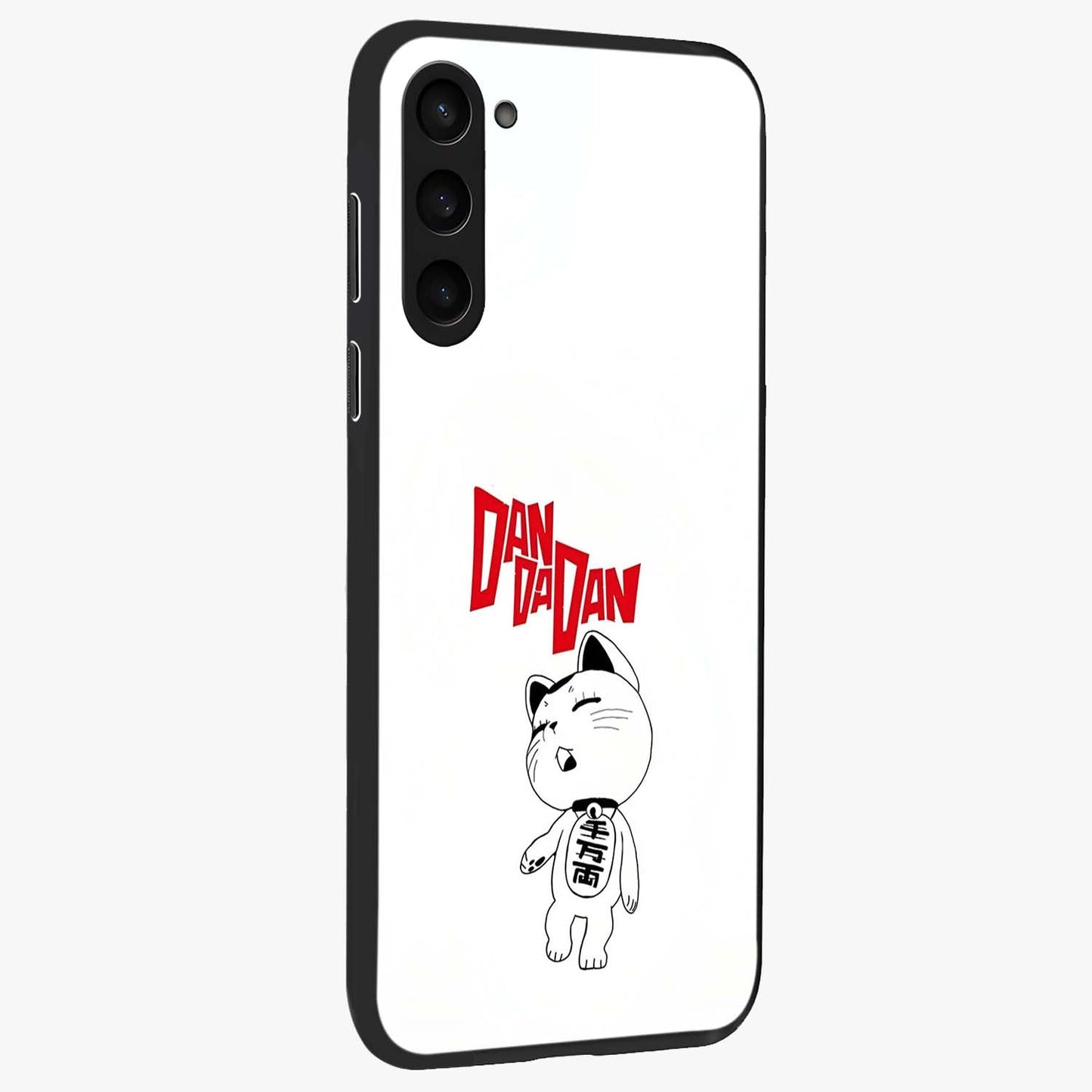 Playful Spirit Charm Glass Case upright view showcasing vibrant charm artwork with fun artistic theme.