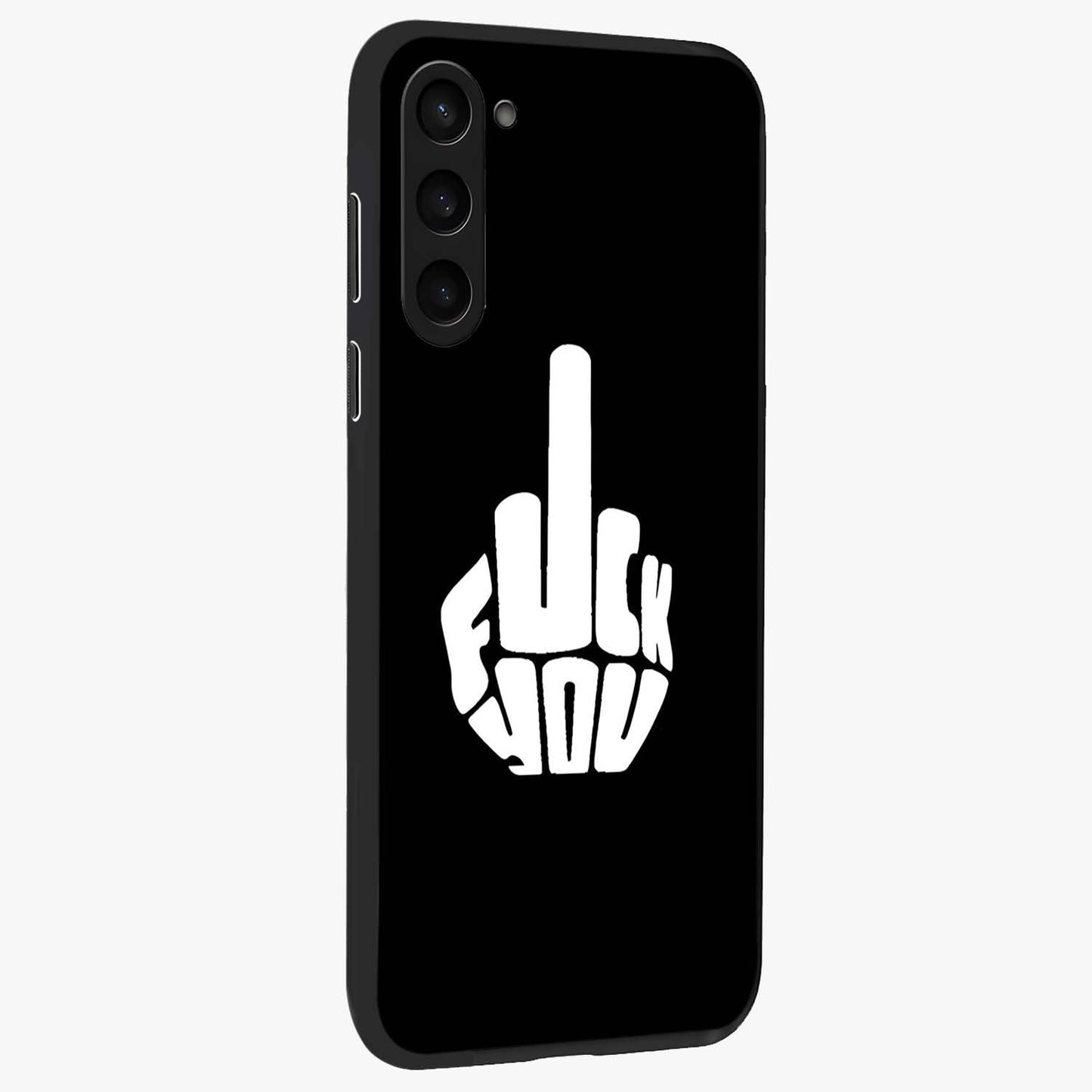 Rebel Mode On Glass Case upright view showcasing striking statement artwork with bold rebellious theme.