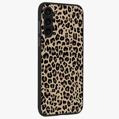 Savage Chic Pattern Glass Case upright view showcasing trendy decorative artwork with edgy fashion theme.