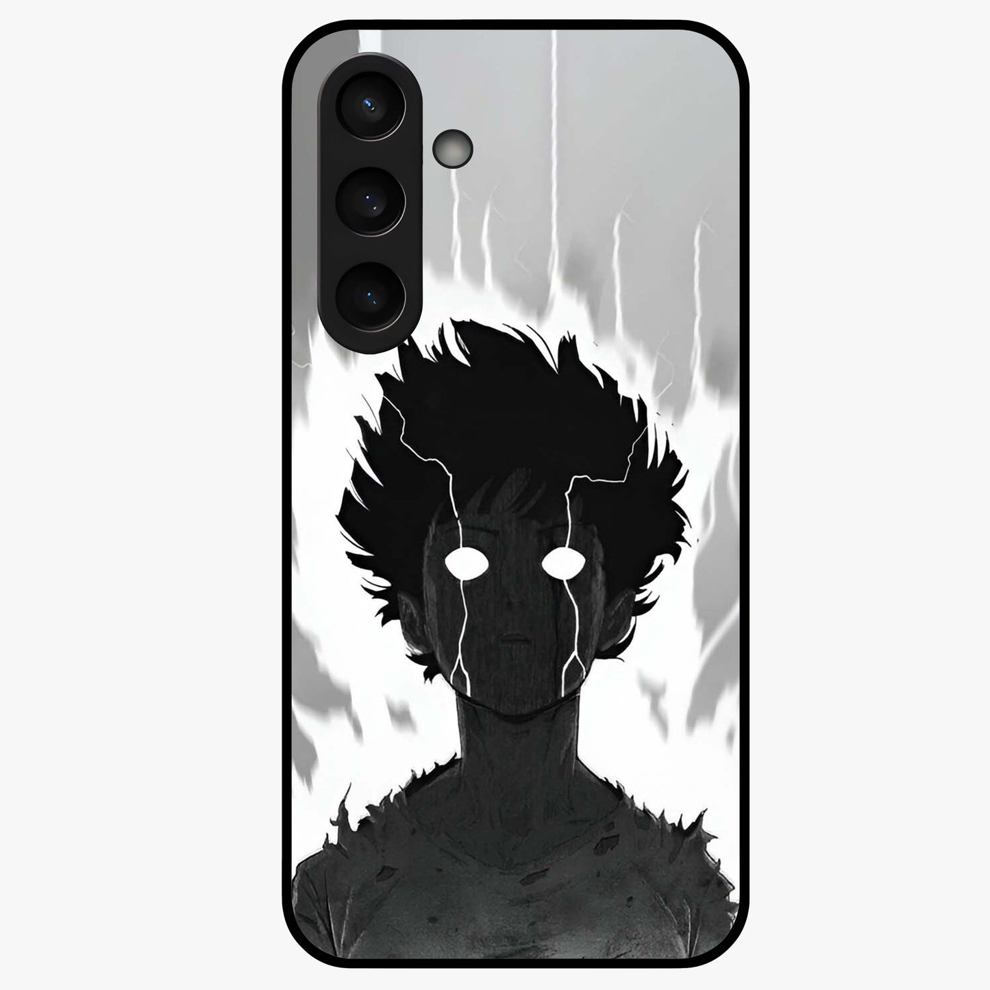 Awakened Inner Rage Glass Case showing flat back view with intense artistic artwork and glossy glass finish.