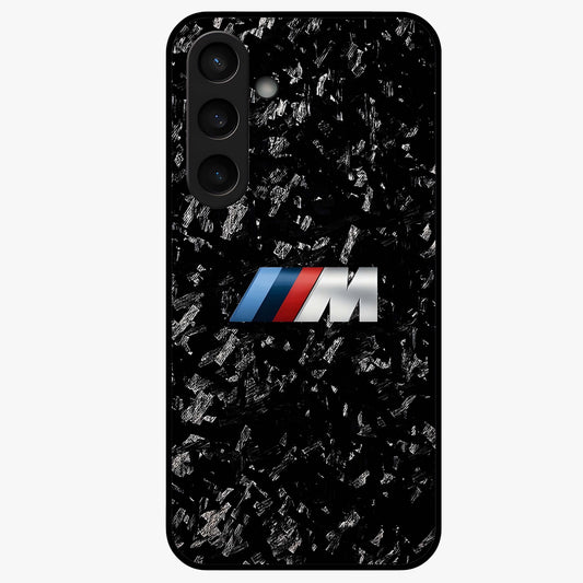 Carbon Speed Mark Glass Case showing flat back view with sporty carbon pattern artwork and glossy glass finish.