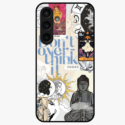 Ethereal Thoughts Glass Case showing flat back view with dreamy artistic artwork and glossy glass finish.