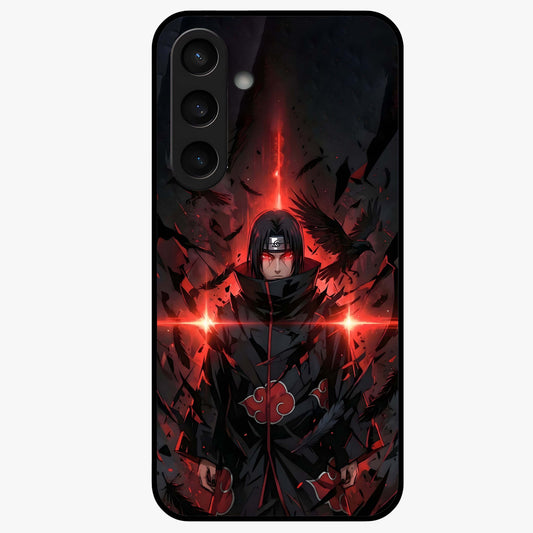 Focus Mode On Glass Case showing flat back view with bold motivational typography design and glossy glass finish.