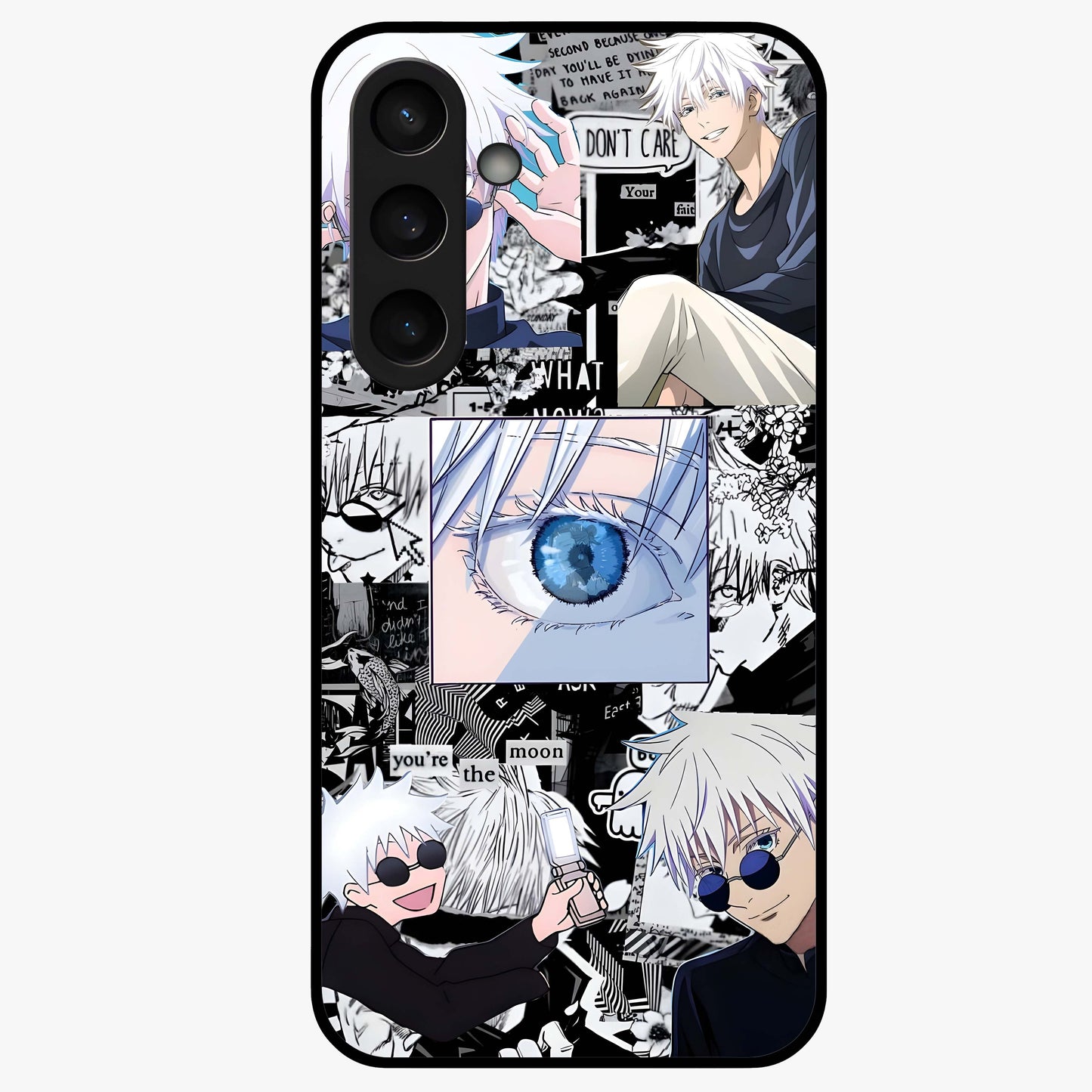 Infinity Sorcerer Chaos Glass Case showing flat back view with mystical sorcerer themed artwork and glossy glass finish.