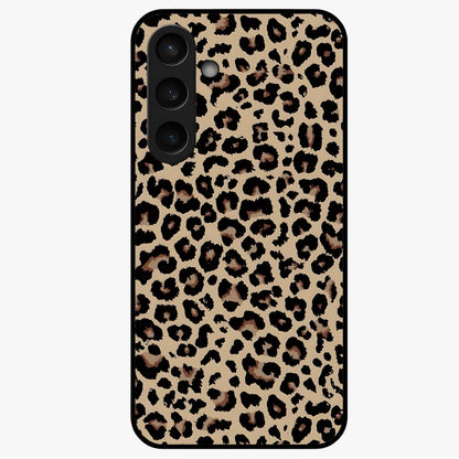Savage Chic Pattern Glass Case showing flat back view with stylish patterned artwork and glossy glass finish.