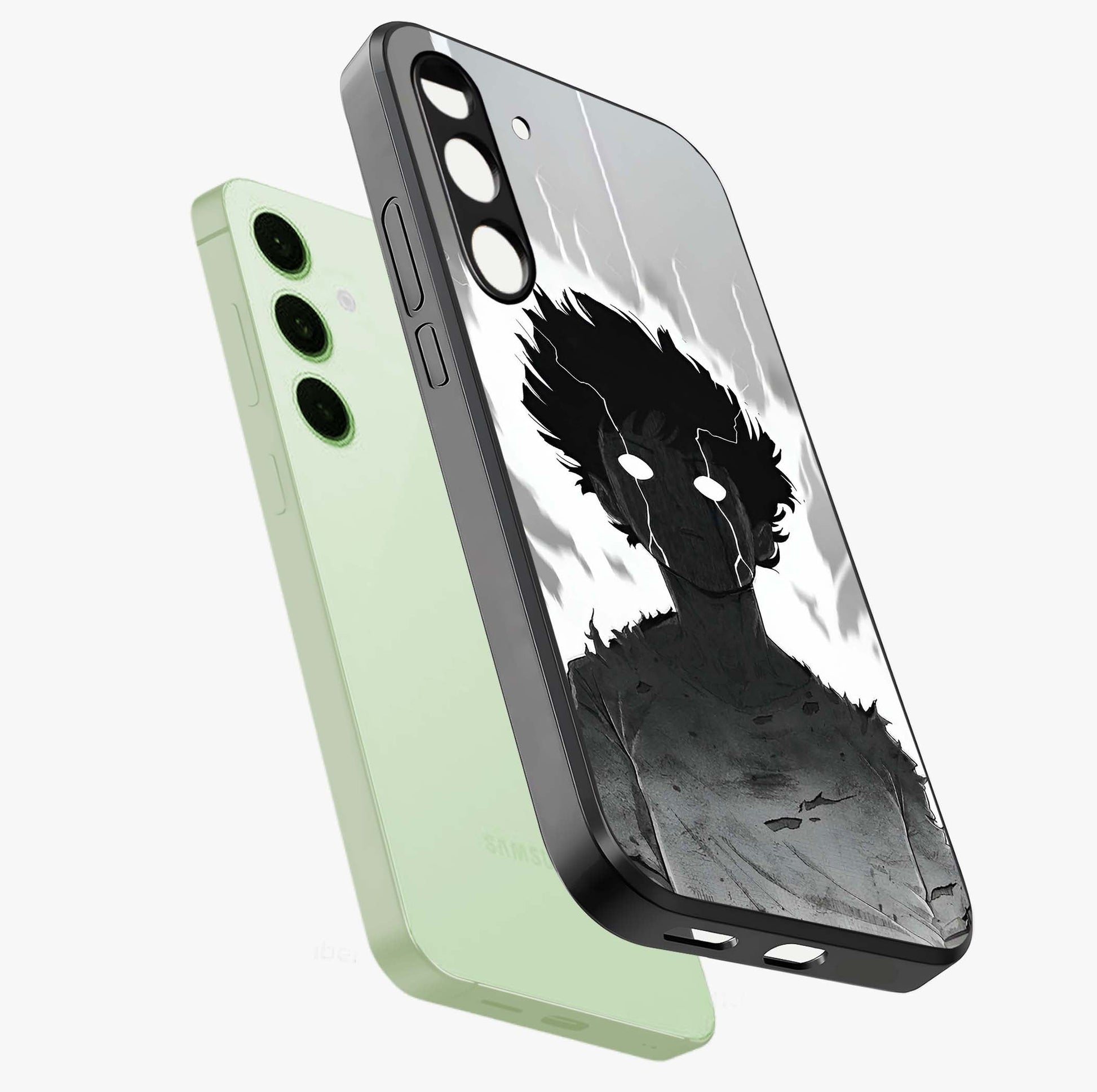 Awakened Inner Rage Glass Case displayed in angled mockup highlighting powerful graphic design and bold artistic theme.