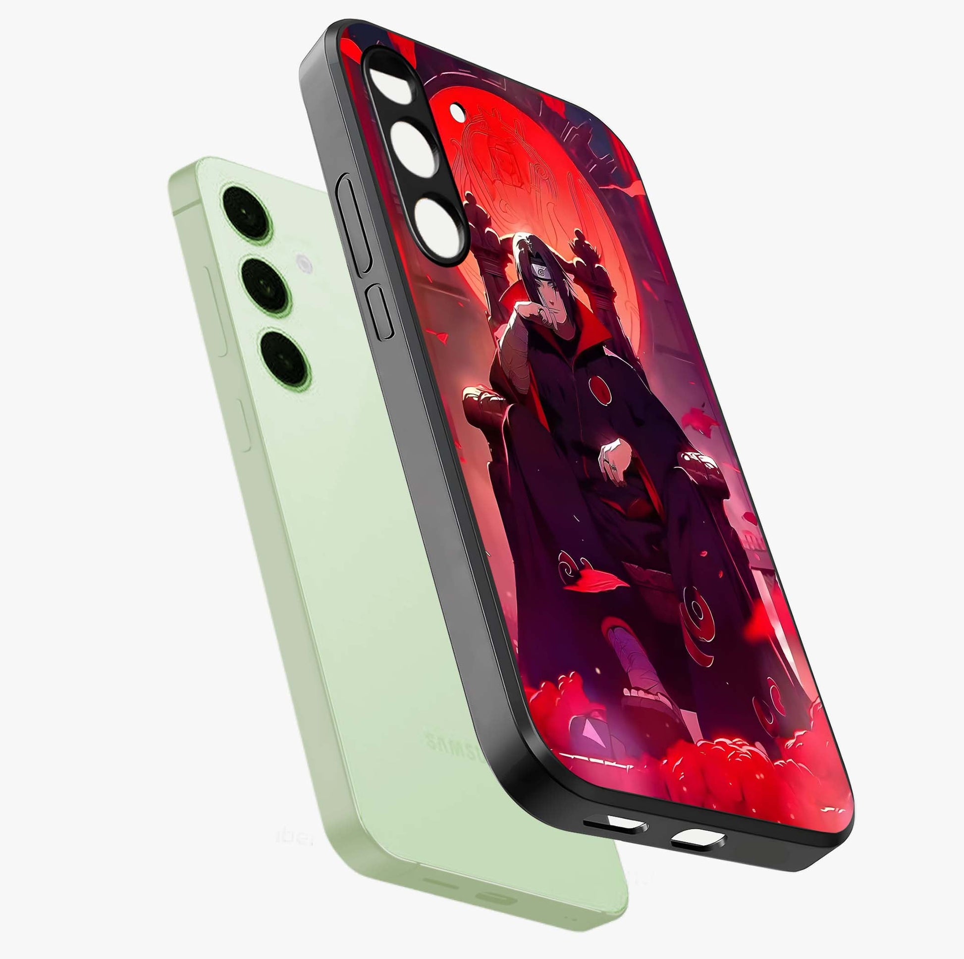 Blood Moon Sovereign Glass Case displayed in angled mockup highlighting dark celestial moon design and dramatic theme.