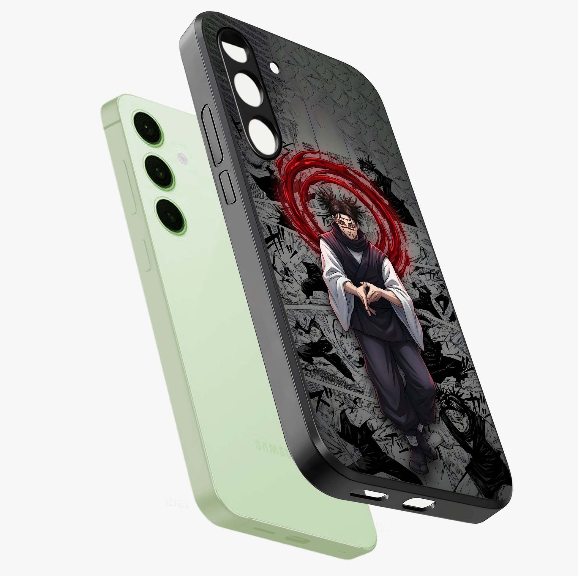 Cursed Ritual Ascension Glass Case displayed in angled mockup highlighting mystical ritual illustration with supernatural aesthetic.