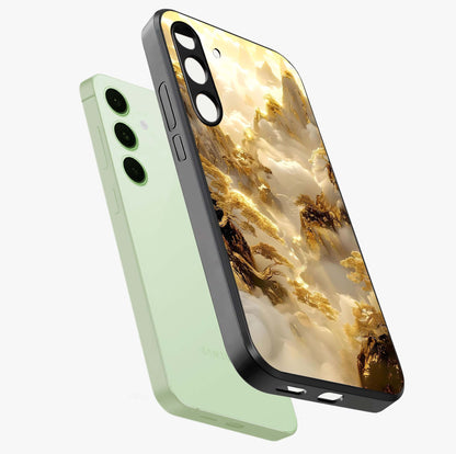 Gates Of Illumination Glass Case displayed in angled mockup highlighting radiant portal inspired design with fantasy aesthetic.