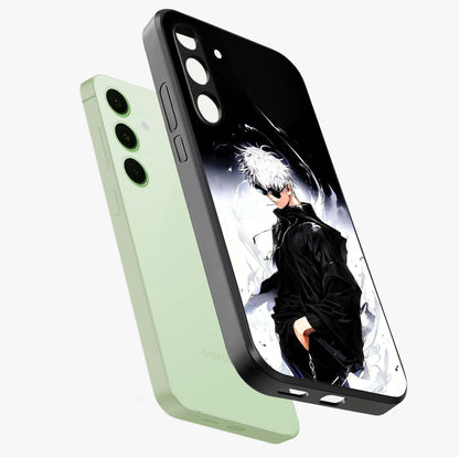 Limitless Shadow King Glass Case displayed in angled mockup highlighting dramatic dark hero design with intense aesthetic.