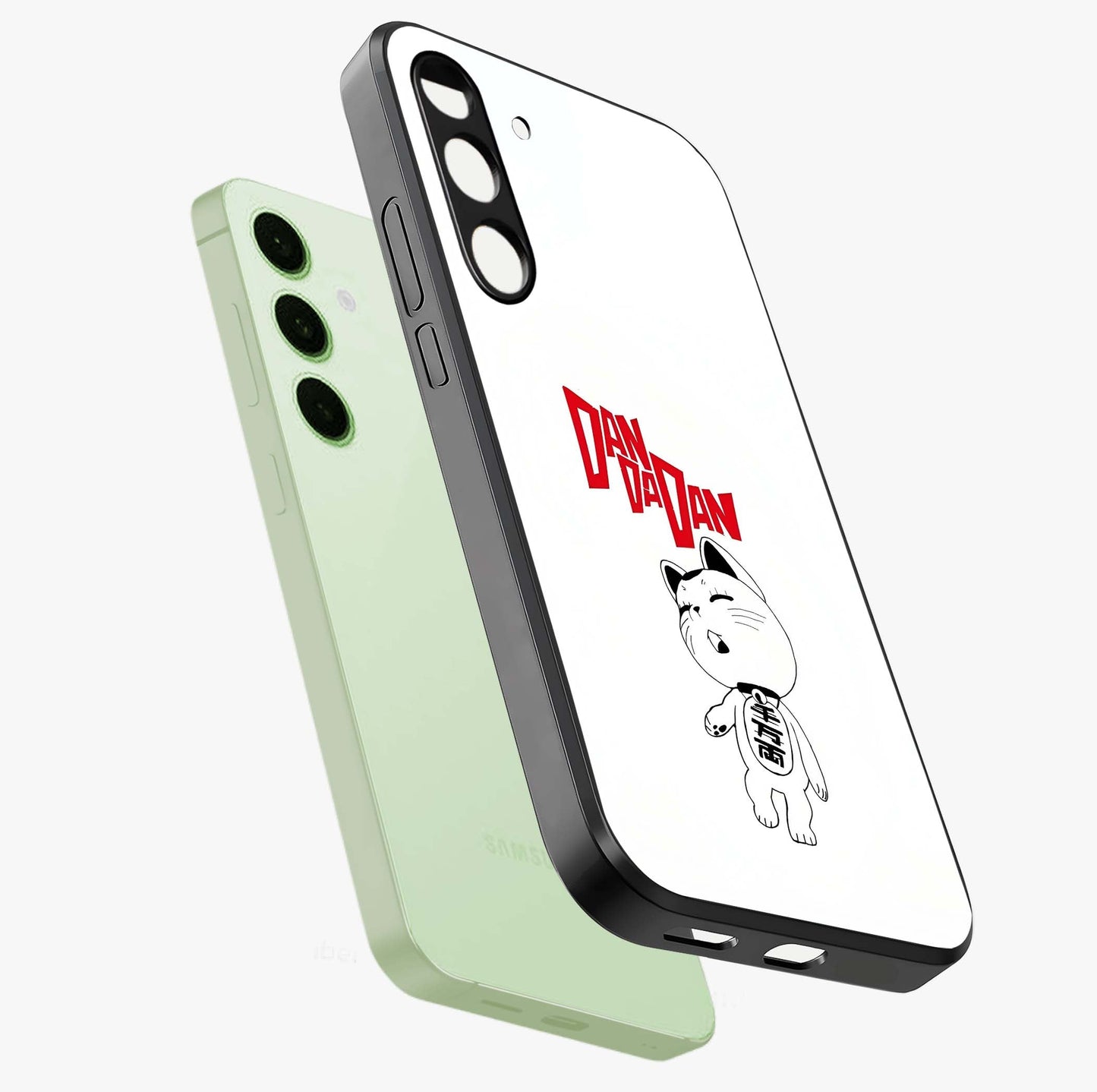 Playful Spirit Charm Glass Case displayed in angled mockup highlighting lively decorative design with playful aesthetic style.