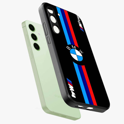 Turbo BMW Beast Glass Case displayed in angled mockup highlighting sleek racing car design with bold automotive aesthetic.