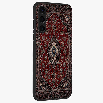 Heritage Carpet Royale Glass Case upright view showcasing detailed ornamental artwork with luxurious traditional theme.
