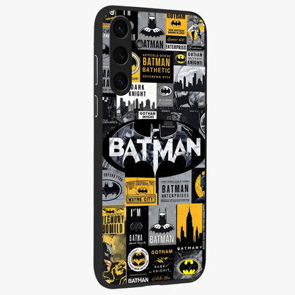 Knight Gotham Rise Glass Case upright view showcasing bold vigilante themed artwork with gothic city vibe.